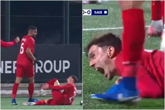 Imagini groaznice! Atacantul dorit de Gigi Becali a cauzat fără să vrea o accidentare ”horror”