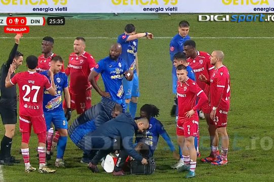 Sivis a comis-o din nou! Fundașul lui Dinamo a fost eliminat în meciul cu Gloria Buzău
