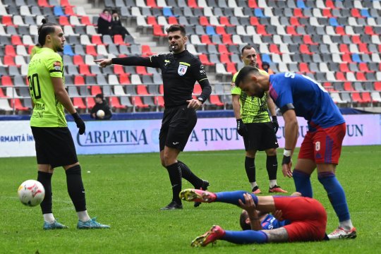 Greșeală clară de arbitraj împotriva Stelei, în fața Unirii Ungheni! Arbitrul a validat un gol marcat dintr-un offside evident