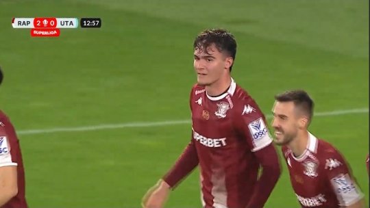 Debut perfect pentru noua "perlă" a Rapidului: gol după nici 15 minute în partida cu UTA