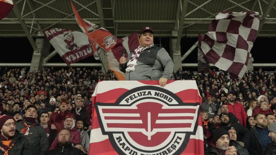 Bucuria suporterilor Rapidului în 10 imagini! Cum și-au susținut fanii favoriții în Giulești