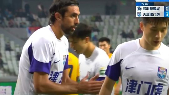 La nici 24 de ore de când FCSB nu a existat în atac cu Rapid, Andrea Compagno a marcat primul său gol în China, într-o victorie cu 4-0