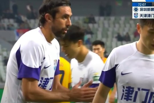 La nici 24 de ore de când FCSB nu a existat în atac cu Rapid, Andrea Compagno a marcat primul său gol în China, într-o victorie cu 4-0