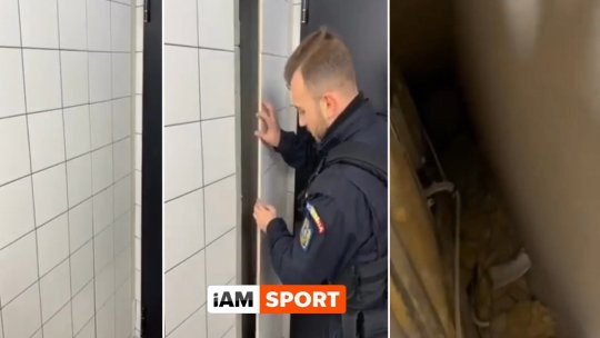 VIDEO | Imagini cu camera secretă în care un ultras al Rapidului ținea materialele pirotehnice