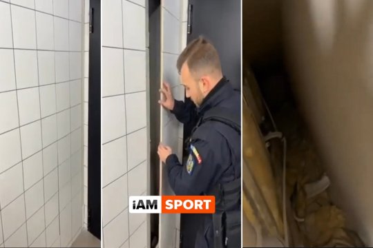 VIDEO | Imagini cu camera secretă în care un ultras al Rapidului ținea materialele pirotehnice