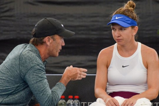 Darren Cahill, alături de Simona Halep înaintea primului meci de la WTA 1000 Miami