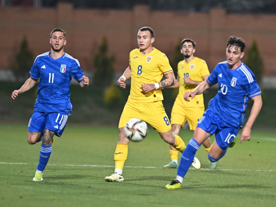 România U20, în duel cu Italia U20