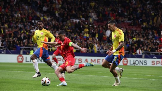 Disputa continuă și în afara granițelor! Banner anti-FCSB afișat pe Wanda Metropolitano la Columbia - România: ”Nu e Steaua!”