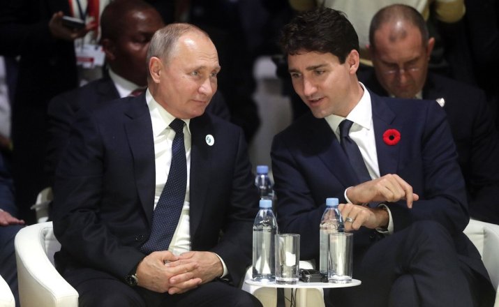 Vladimir Putin și Justin Trudeau