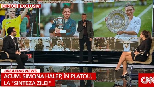 Cum a reacționat Simona Halep după ce crainicul lui Dinamo a venit să îi cânte în direct în platou