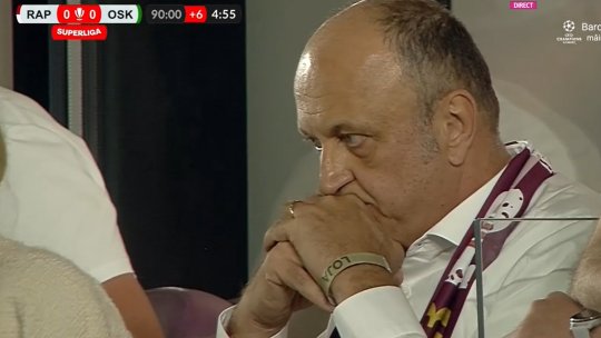 Imaginile disperării! Cum a fost surprins Dan Șucu după ce Sepsi i-a dat gol Rapidului în minutul 90+5