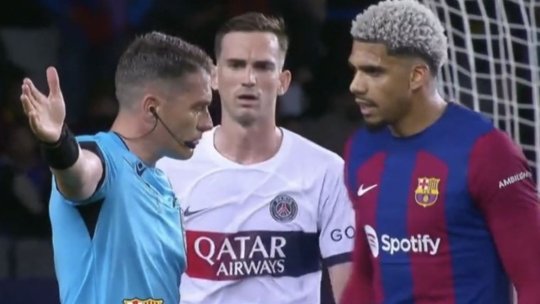 Gluma serii după nebunia de la Barcelona - PSG. Ce i-ar fi spus Istvan Kovacs lui Araujo în momentul eliminării: "Prietene..."