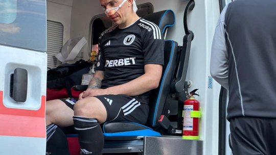 Imagini teribile cu Dan Nistor, la meciul cu Oțelul. Mijlocașul a fost transportat imediat la spital