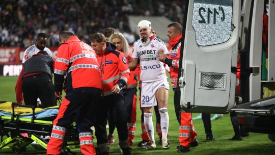 Imaginile groazei! Cum arată Romario Benzar după ce dinamovistul Abdallah i-a spart capul. Reacția lui Valeriu Iftime: ”I-a crestat pielea de tot”