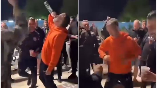 Mihai Stoica, dezlănțuit după ce FCSB a luat titlul. A băut din sticlă și a dansat pe ritmuri de manele: ”Mamă, cichi bam, ce talent mai am”