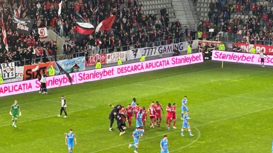 Nebunie după al doilea gol înscris de Dinamo! Cine a intrat pe teren să sărbătorească alături de ”câini”