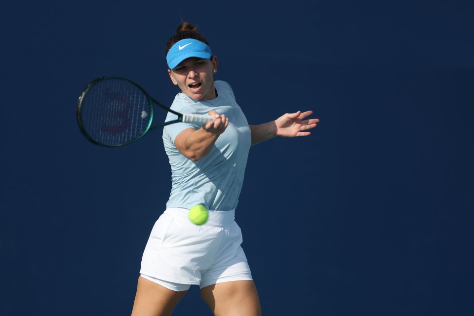 Simona Halep la antrenament pe Hard Rock Stadium din Miami Gardens, Florida, United States Of America, 18 martie 2024