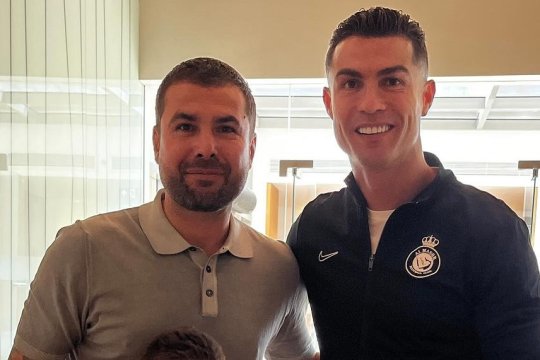 Adrian Mutu s-a întâlnit cu Cristiano Ronaldo! Ce cadou a primit de la portughez