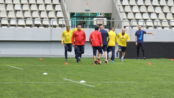 Generația de Aur se antrenează pentru meciul de adio, stadionul Arcul de Triumf, București, 20 mai 2024