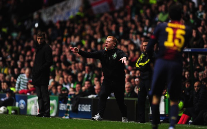 Neil Lennon, în meciul retur cu Barcelona