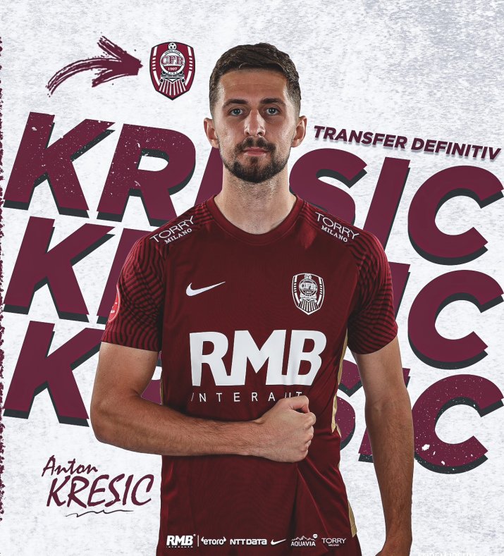 Fundașul croat Anton Kresic a fost transferat definitiv de gruparea din Gruia, după un sezon în care a fost împrumutat de la Rijeka