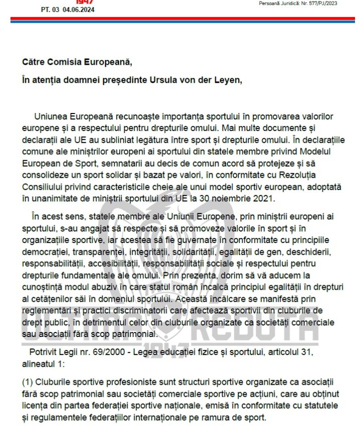 Petiția trimisă de ”Ultima Redută” pe adresa Comisiei Europene