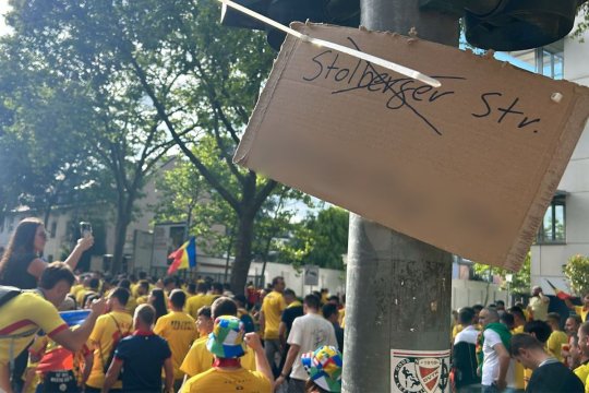 Ironie excepțională făcută de fanii naționalei! Cum au redenumit o stradă din Koln. Imagini de senzație înainte de România - Belgia