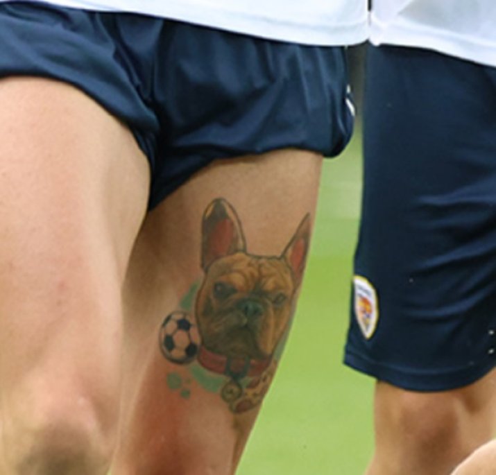Valentin Mihăilă are și un tatuaj cu cățelul său