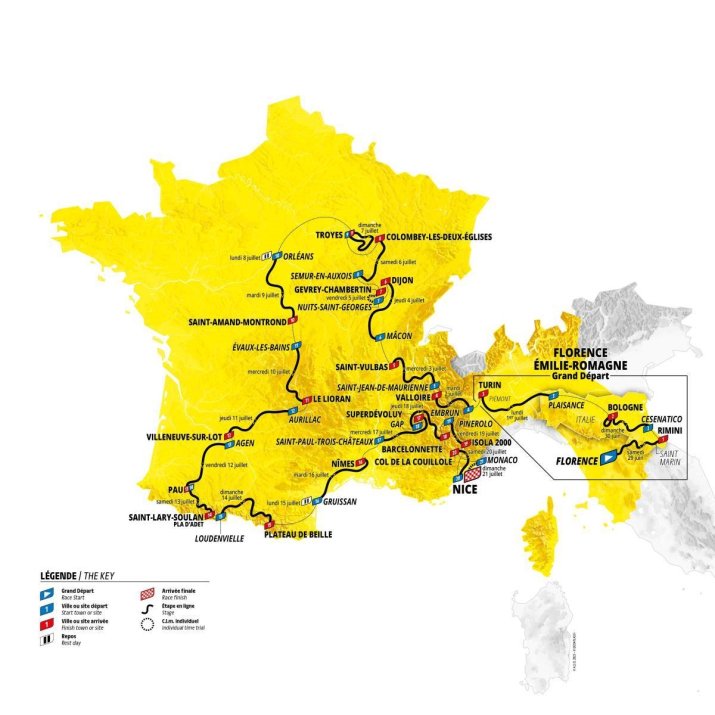 Etapele ediției 2024 a Turului Franței