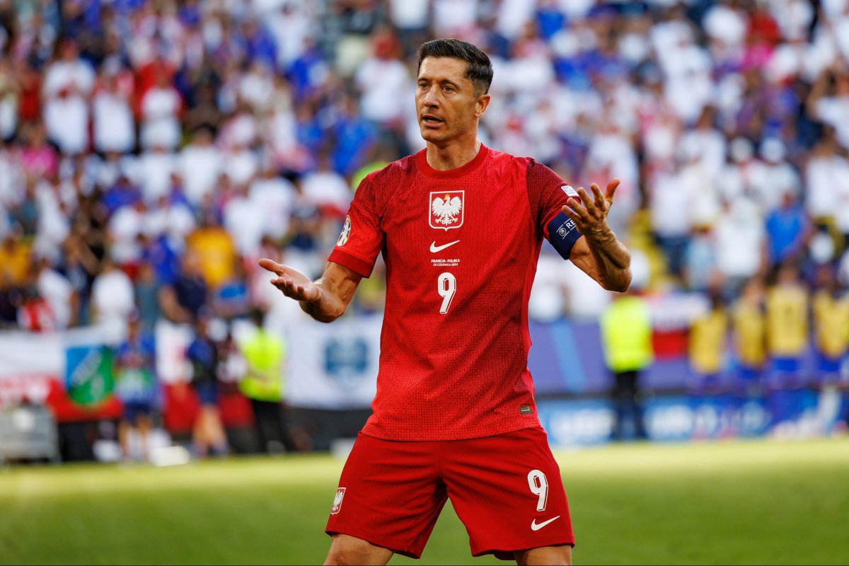 Robert Lewandowski în tricoul Poloniei la EURO 2024