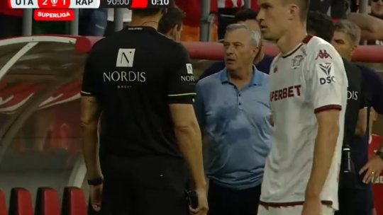 Mircea Rednic, uluit de ce s-a întâmplat la finalul partidei UTA - Rapid! Decizia care l-a deranjat pe ”Puriu” + Explicația expertului: ”Nu mai poate reveni”