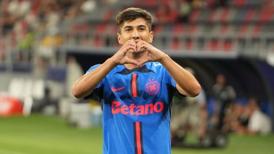 Alex Musi a marcat o bijuterie de gol, primul pentru FCSB în campionat, în partida cu U Cluj