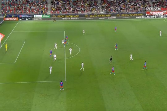 Gol anulat controversat pentru FCSB în duelul cu U Cluj! A fost sau nu offside?