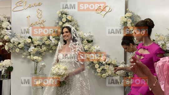 EXCLUSIV | Ținuta aleasă de Elena Hagi în ziua nunții sale. Soția lui Ianis a atras toate privirile