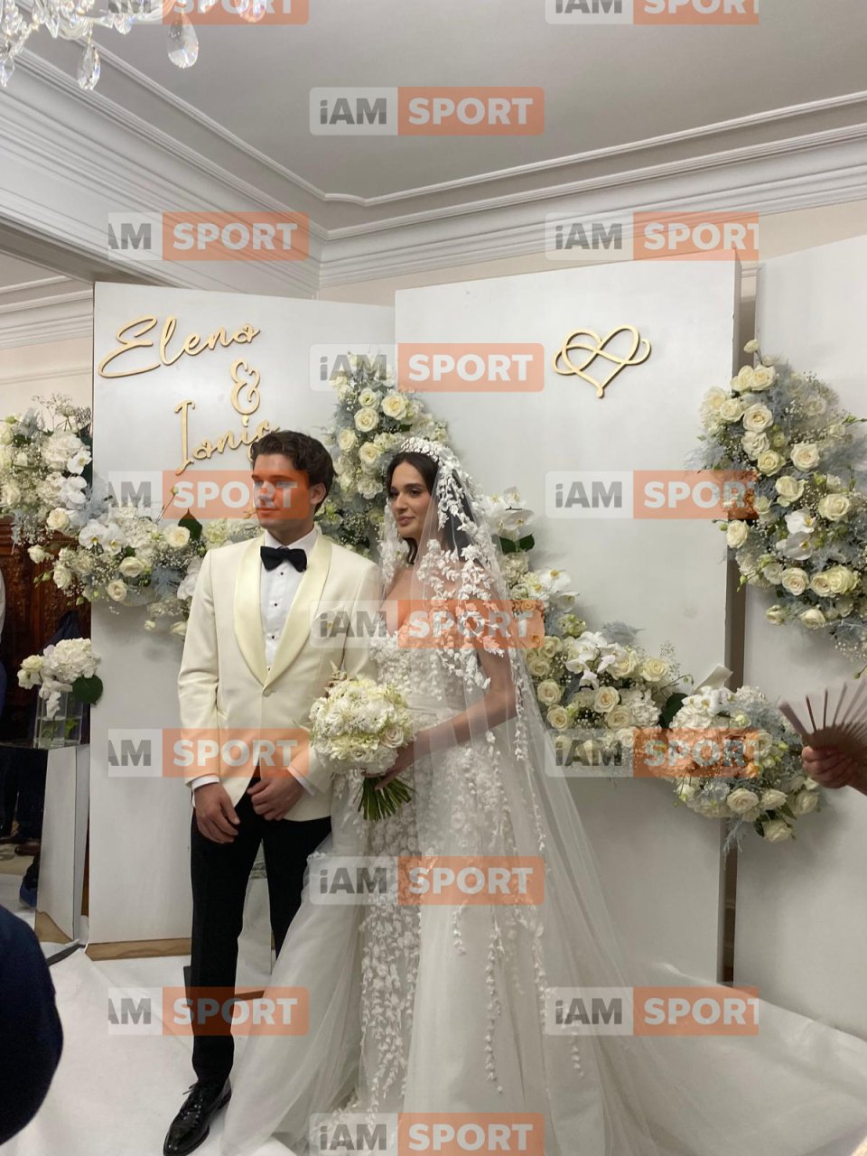 Ianis și Elena Hagi în ziua nunții