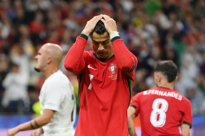 Cristiano Ronaldo, în lacrimi după ce a ratat un penalty în Portugalia - Slovenia, meci de la EURO 2024