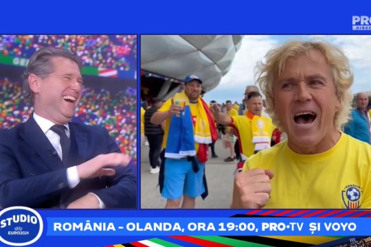Surpriză pentru Florin Răducioiu cu o oră înainte de România - Olanda. A râs în hohote atunci când și-a văzut sosia în direct: ”Aoleu!”