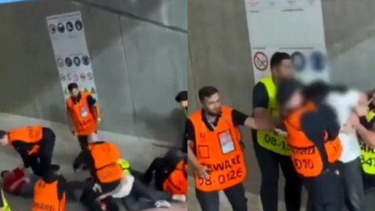 Imagini scandaloase de la Euro 2024! Un suporter a fost bătut brutal de stewarzi cu pumnii și picioarele, chiar în timpul meciului
