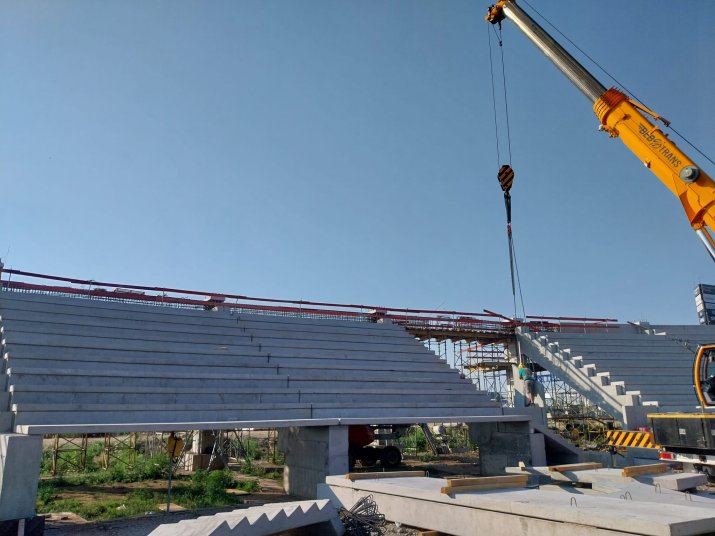 Lucrările la noul stadion din Târgoviște sunt în plină desfășurare