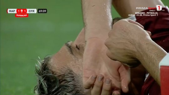 Stare de urgență la Rapid! Imaginile durerii lui Rrahmani