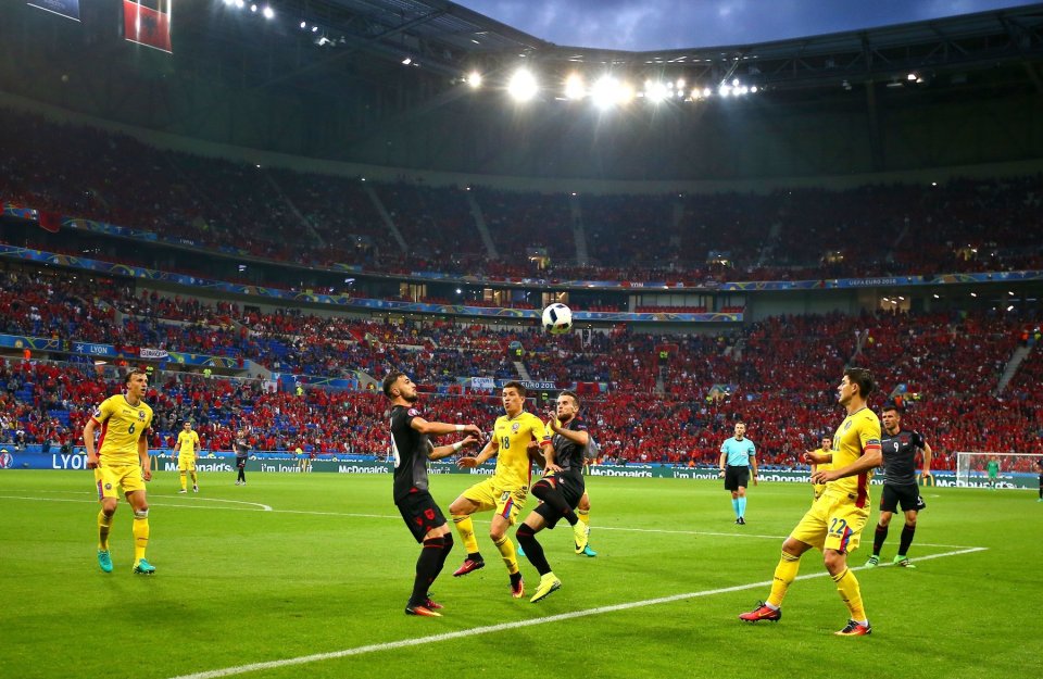 Armando Sadiku, la partida dintre România și Albania, de la EURO 2016