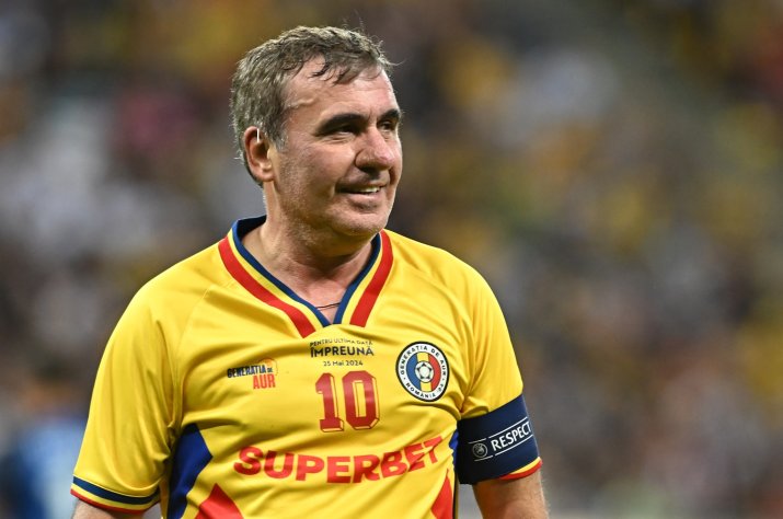 Gheorghe Hagi la Meciul de Adio al Generației de Aur