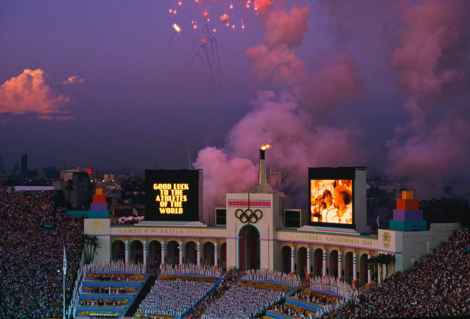 Ceremonia de deschidere a Jocurilor Olimpice din 1984 de la Los Angeles