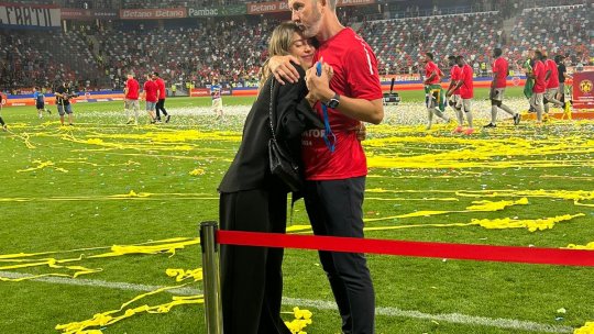 Teodora și MM Stoica, moment emoționant la finalul Supercupei. Oficialul FCSB s-a dus glonț la fiica lui după premiere