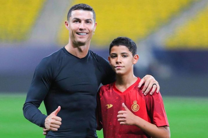 Cristiano Ronaldo, alături de fiul său, Ronaldo Jr.