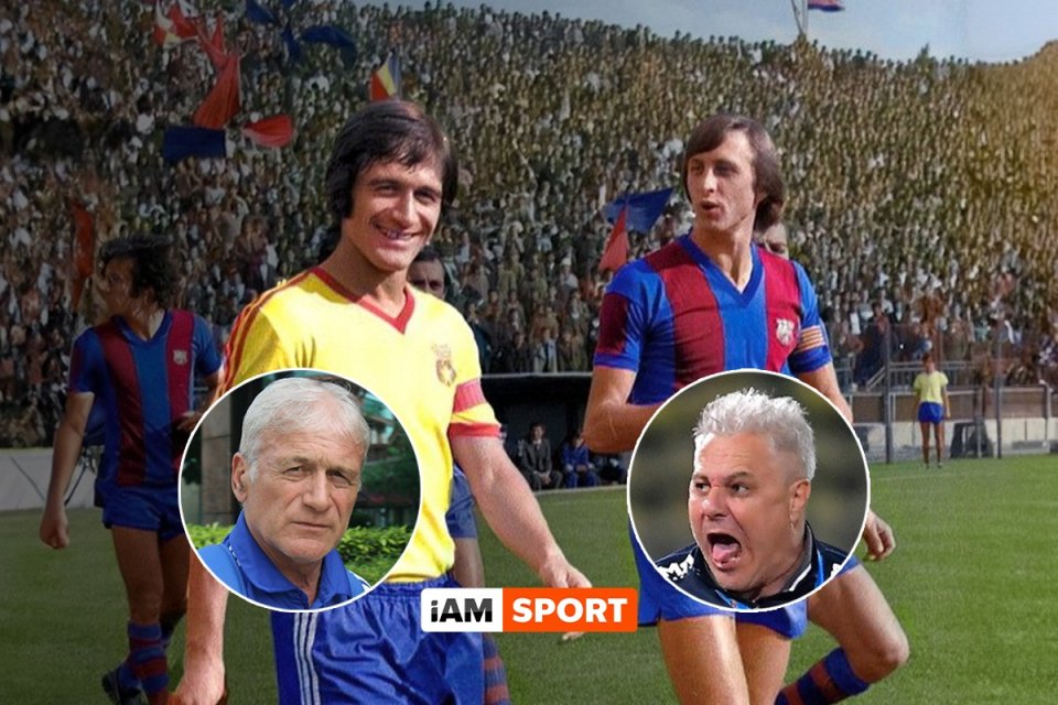 Instantaneu din septembrie 1977, când Steaua lui Dumitru se duela cu Barcelona lui Cruyff