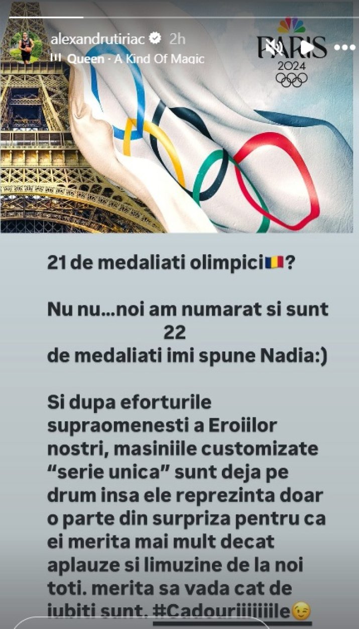 Ion Alexandru Țiriac a anunțat surprize pentru medaliații de la Jocurile Olimpice