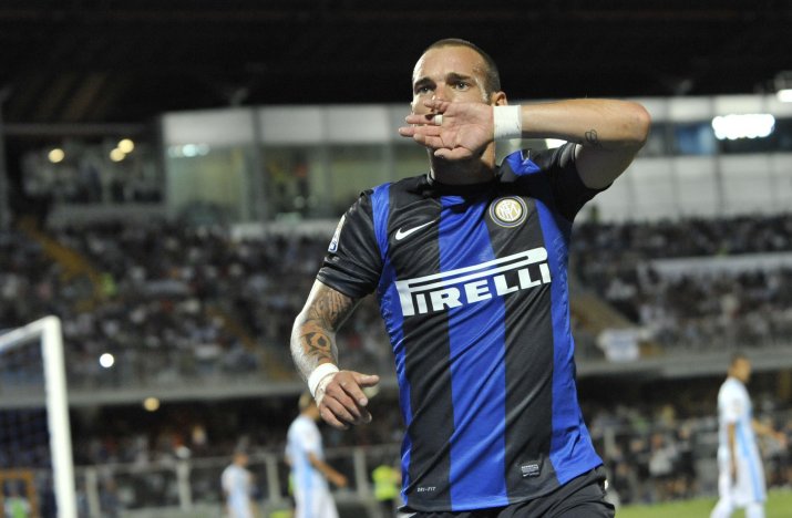 Wesley Sneijder, în tricoul lui Inter