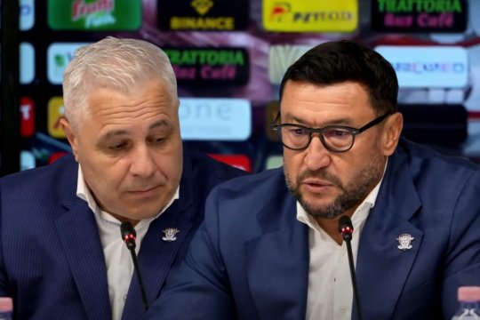 Moment stânjenitor la prezentarea lui Șumudică: reacția lui Viorel Moldovan după ce Șumi a spus că i-a fost antrenor: "Da..."