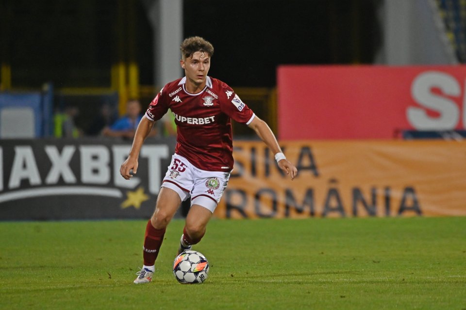 Rareș Pop, marcatorului golului doi pentru Rapid în meciul cu Poli Iași, 23.08.2024